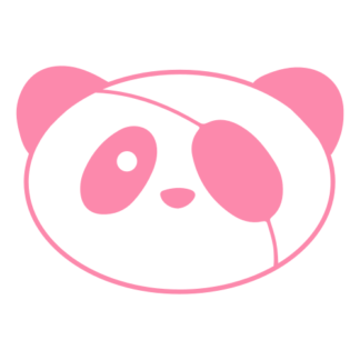 Covered Eye Panda Decal (Pink)